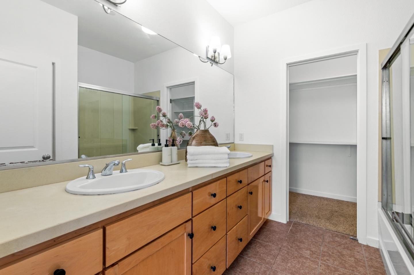 1909 Cambridge Drive Mountain View, CA 94043 - Photo 34 of 73 a bathroom with a granite countertop sink double and mirror