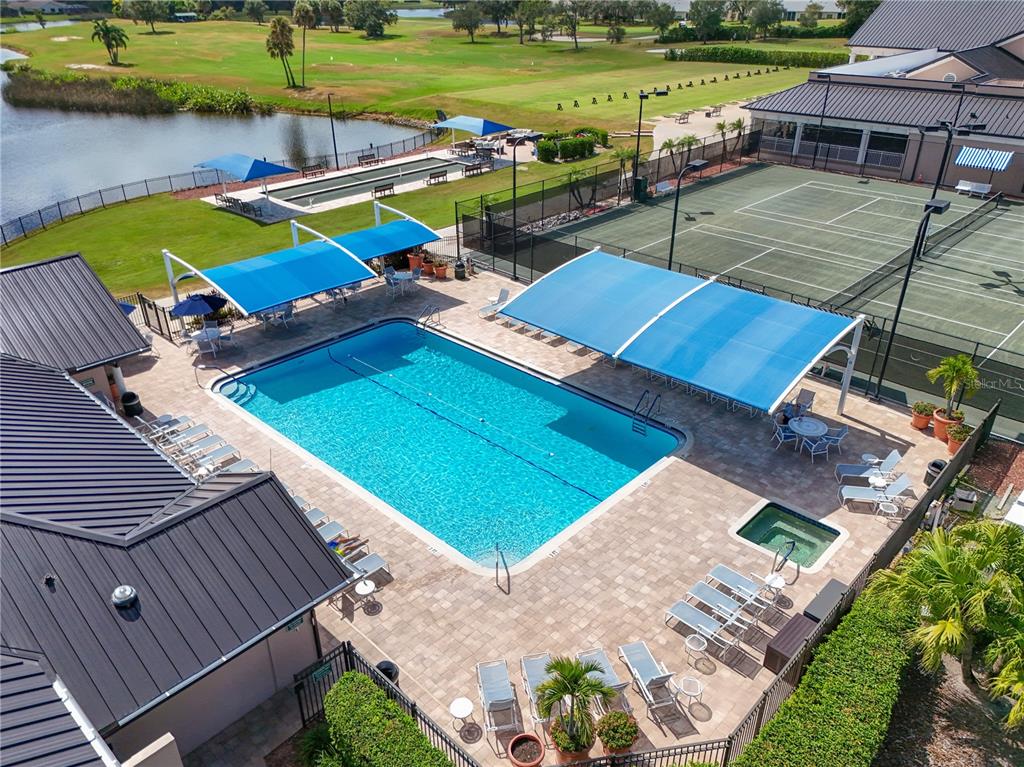6501 Stone River Road, Unit 205 Bradenton, FL 34203 - Photo 47 of 50 an aerial view of a house with a ocean view