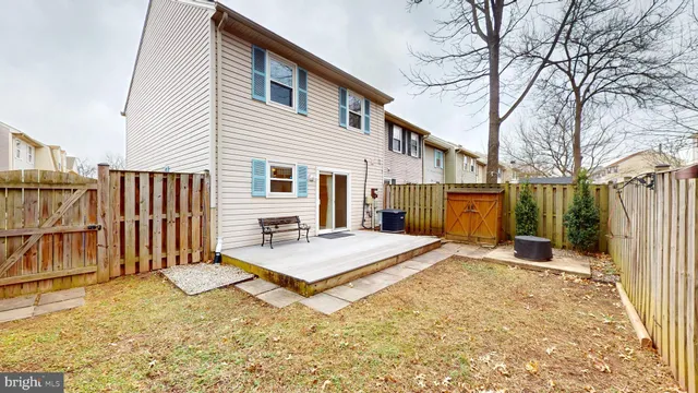 a view of backyard of house