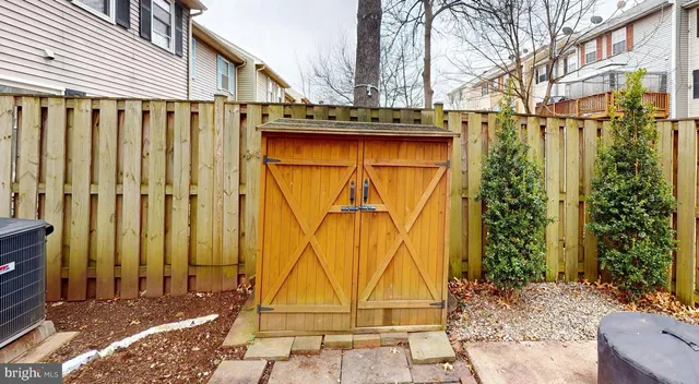 a view of a door of the house