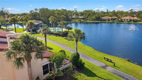 a view of a lake with a mountain