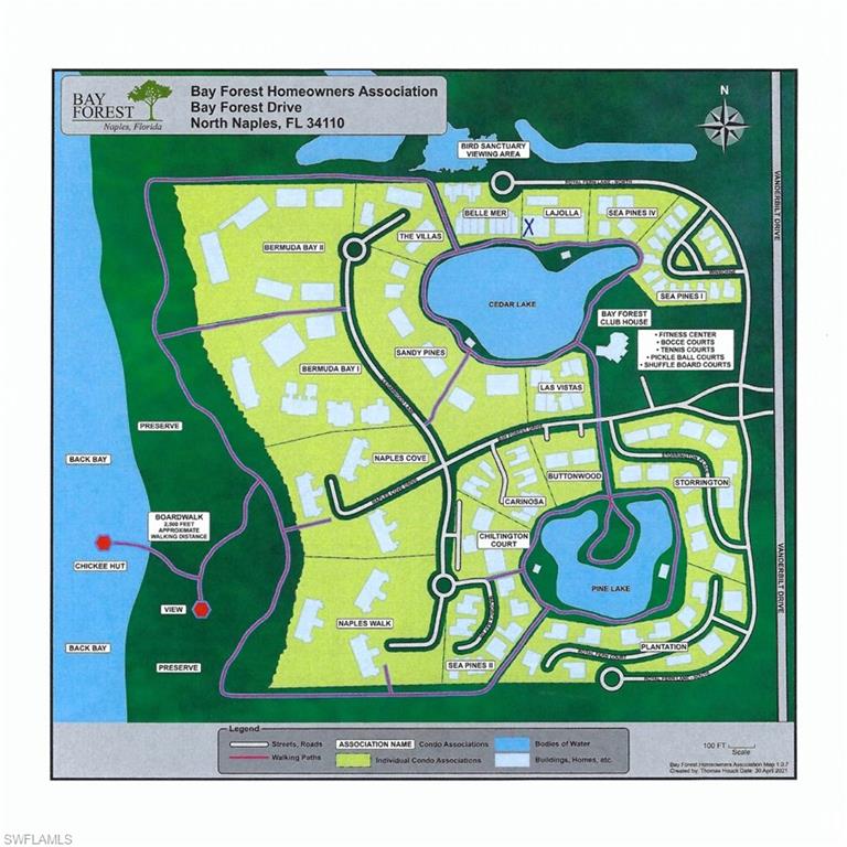 15455 Royal Fern Lane North, Unit 22B Naples, FL 34110 - Photo 36 of 37 Map showing walking trails, boardwalk - listing is marked with X