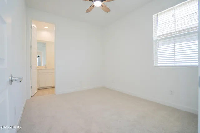 an empty room with closet
