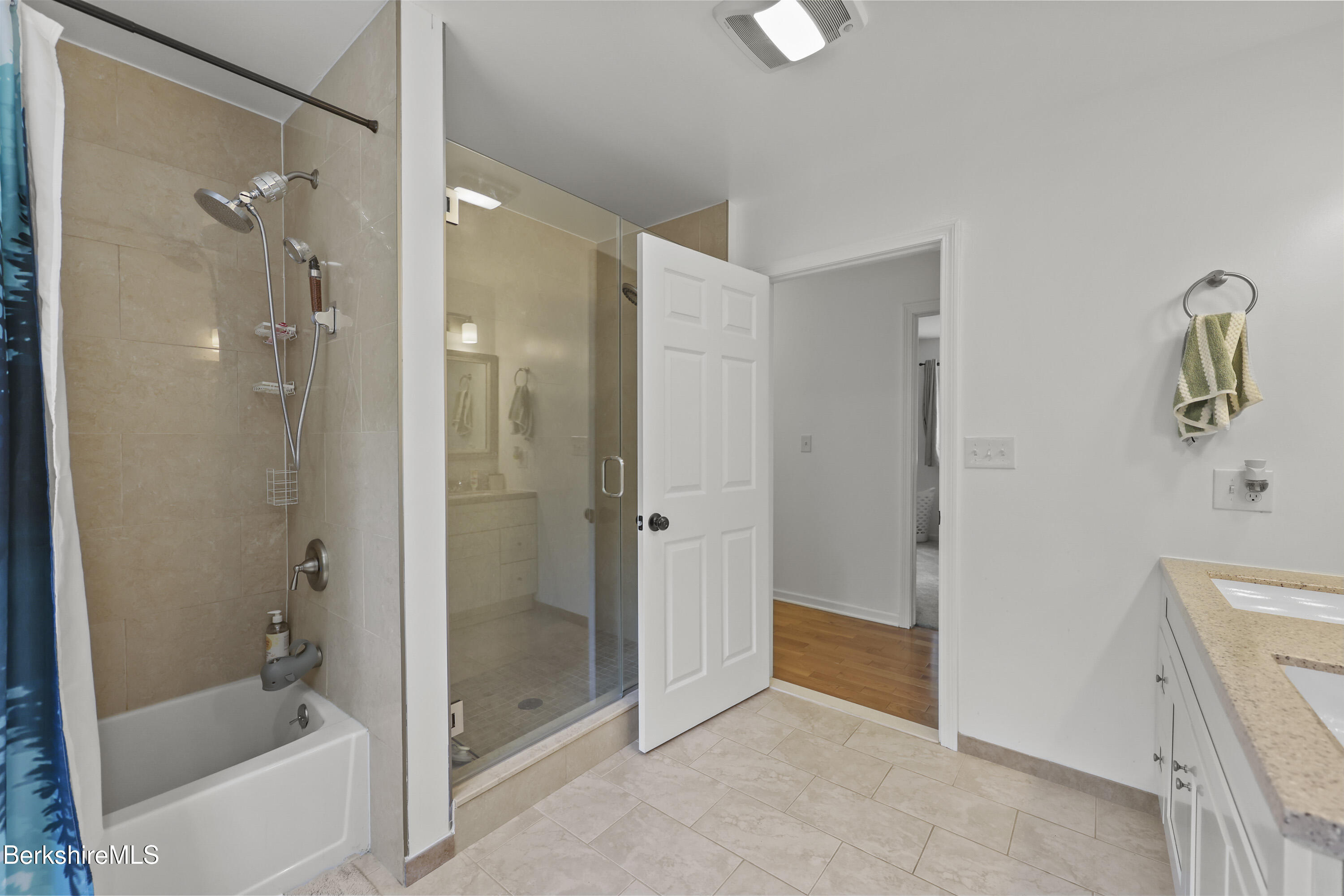 674 Benton Hill Road Becket, MA 01223 - Photo 36 of 61 a bathroom with a shower and a tub