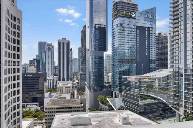 a front view of a multi story building