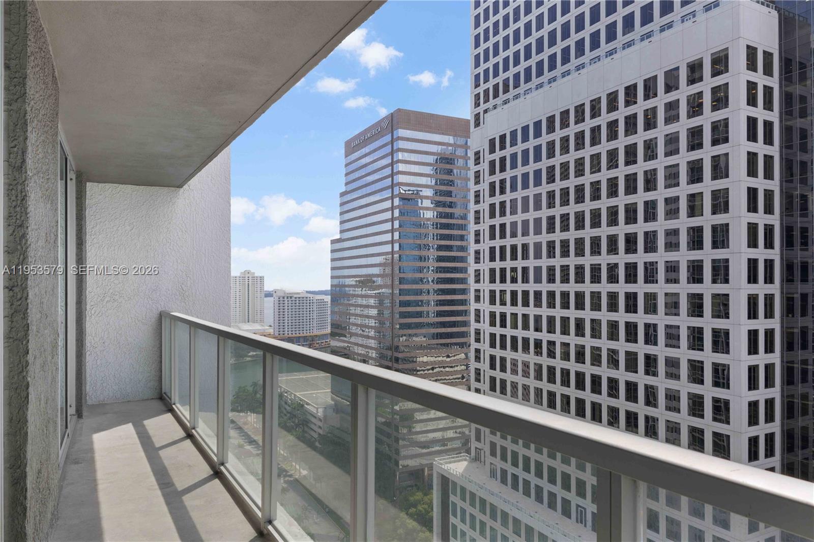 55 Southeast 6th Street, Unit 2606 Miami, FL 33131 - Photo 8 of 18 a view of balcony with wooden floor