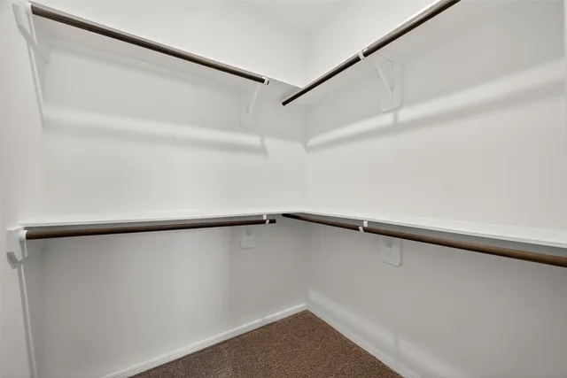 a view of small space with racks on the wall