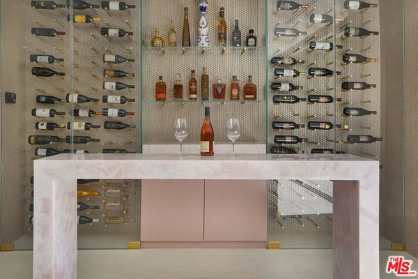 a bathroom with a sink and vanity