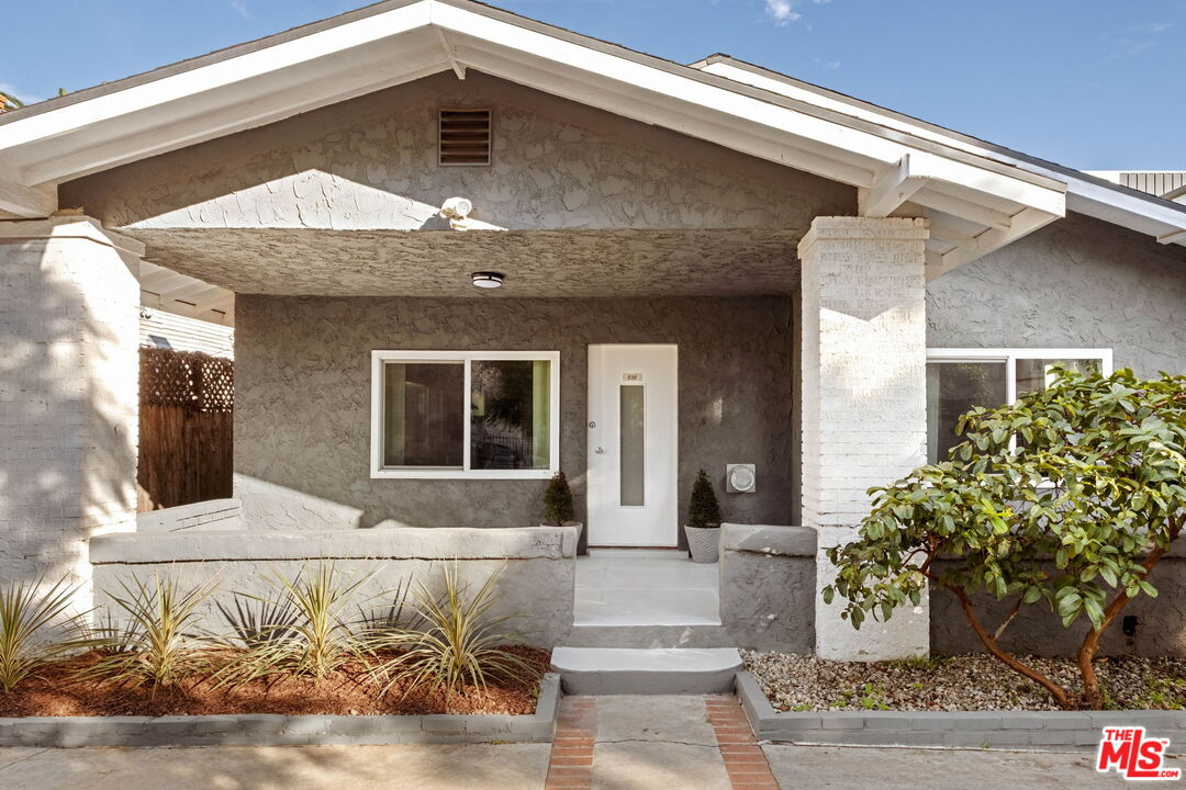 a front view of a house