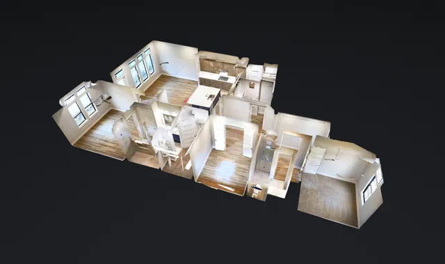 a view of table and chairs in big room