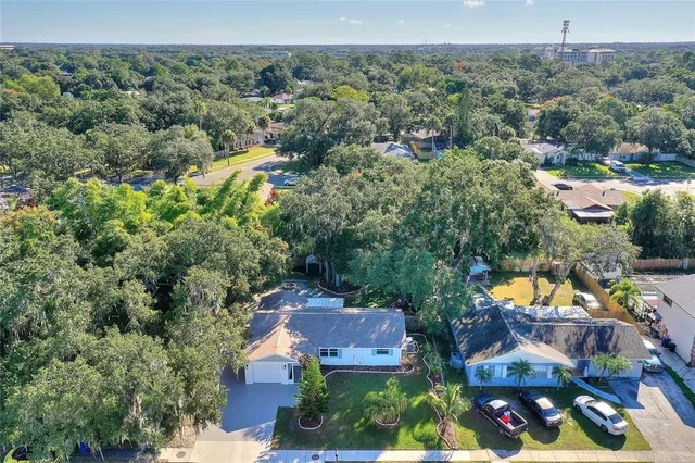 an aerial view of multiple house
