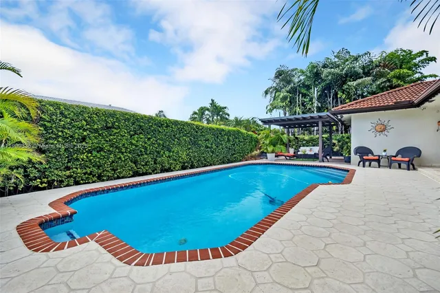 a outdoor space with furniture
