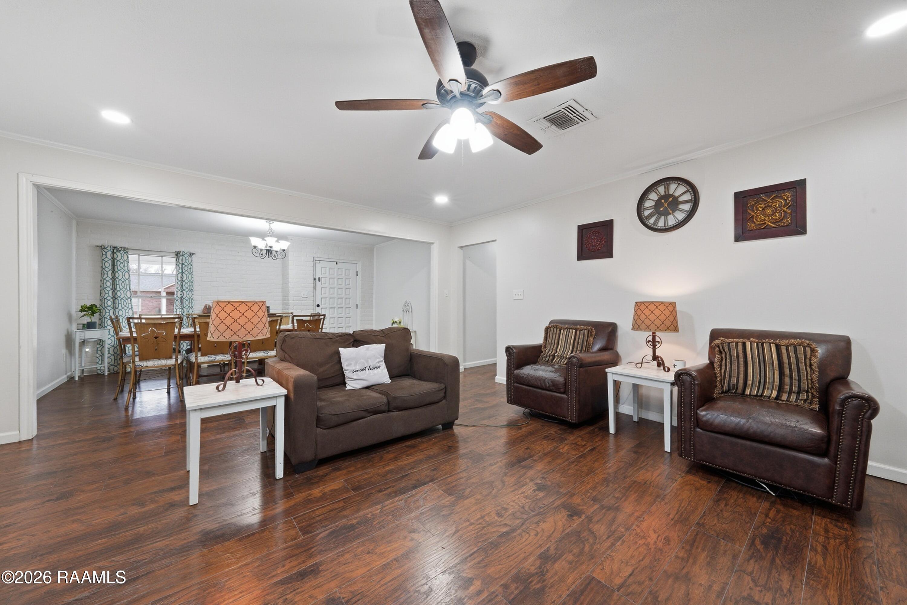 218 Fallis Road Lafayette, LA 70507 - Photo 5 of 23 Fallis living room and dining room