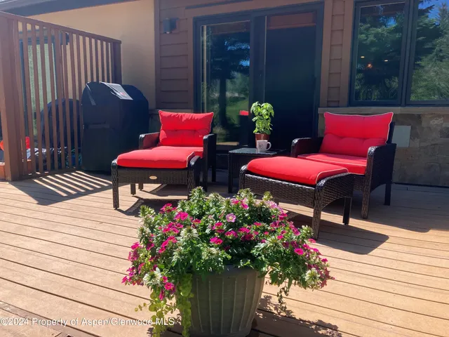 a building outdoor space with seating space