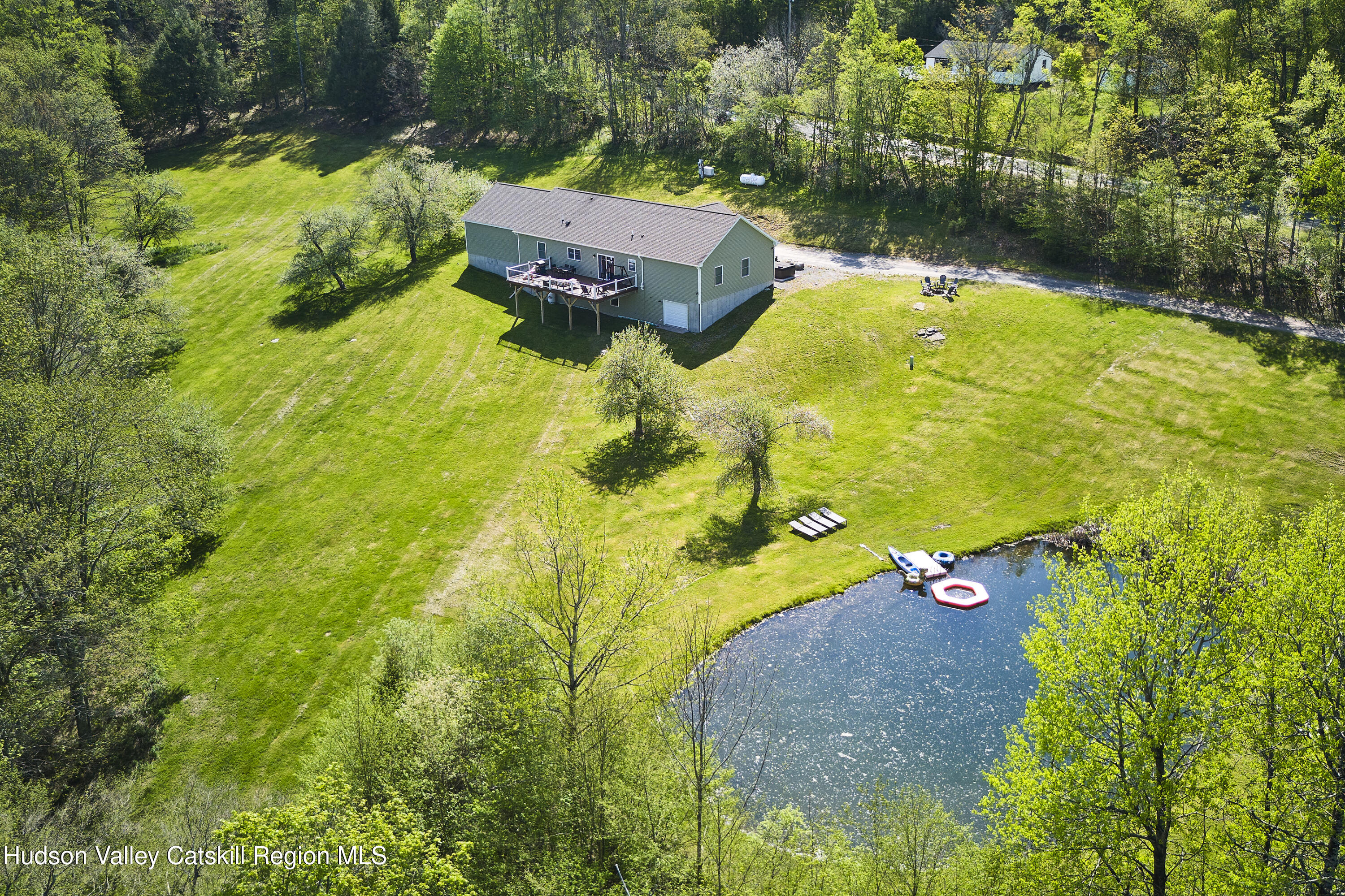 55 Hunter Road Parksville, NY 12768 - Photo 34 of 35 an aerial view of a house with a yard