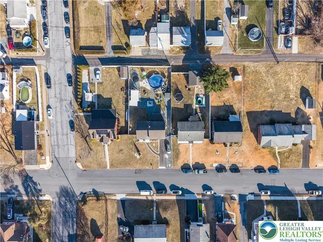 an aerial view of multiple house