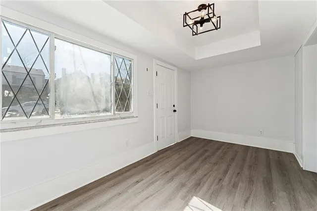 an empty room with a window