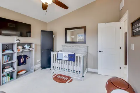 a room with furniture and a chandelier