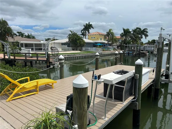 a view of a roof deck with couches