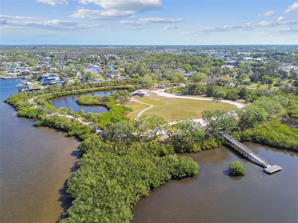 5410 Quist Drive Port Richey, FL 34668 - Photo 95 of 99 an aerial view of lake residential houses with outdoor space and trees