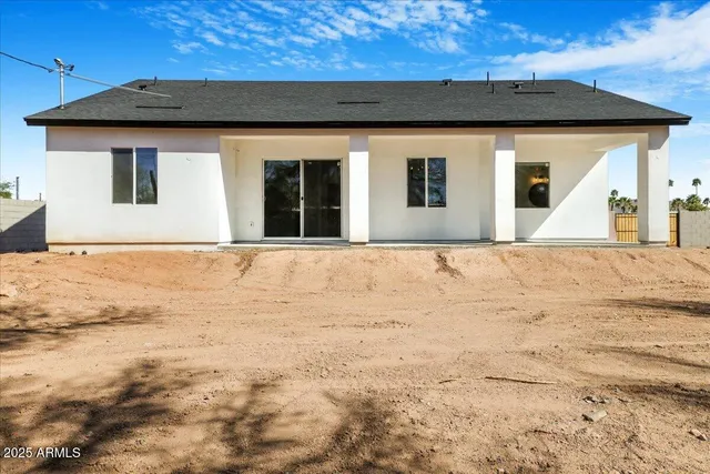 a front view of a house