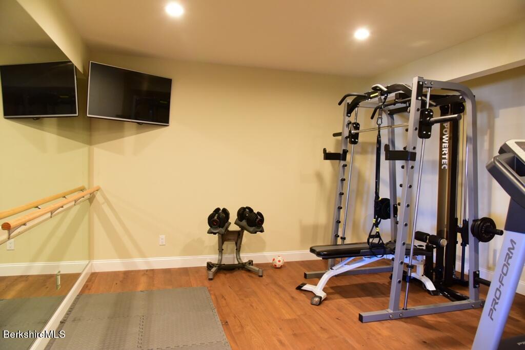13 Burning Tree Road Great Barrington, MA 01230 - Photo 35 of 38 home gym with ballet bar