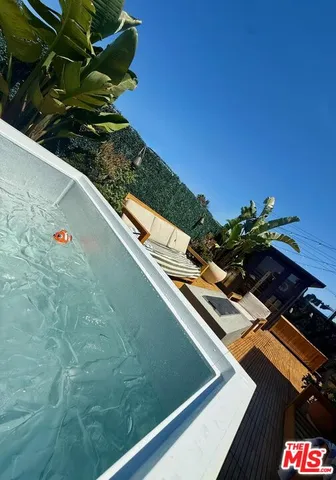 a view of a backyard with plants