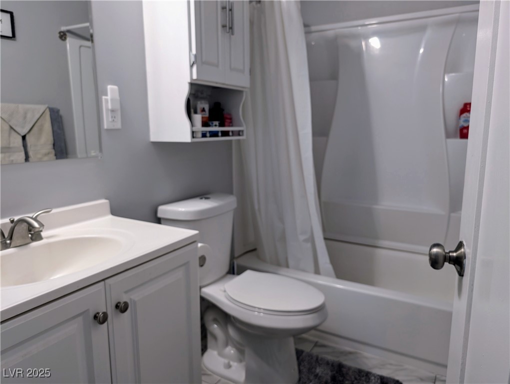 327 High Street Pioche, NV 89043 - Photo 16 of 27 Downstairs Bathroom featuring vanity and shower / tub combo