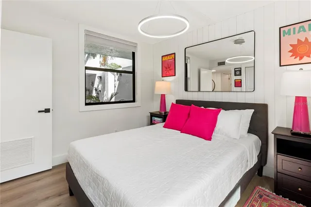 a view of a swimming pool with a balcony