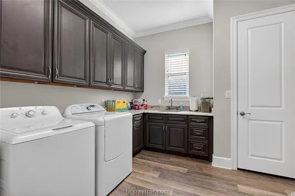 a room with dryer and washer