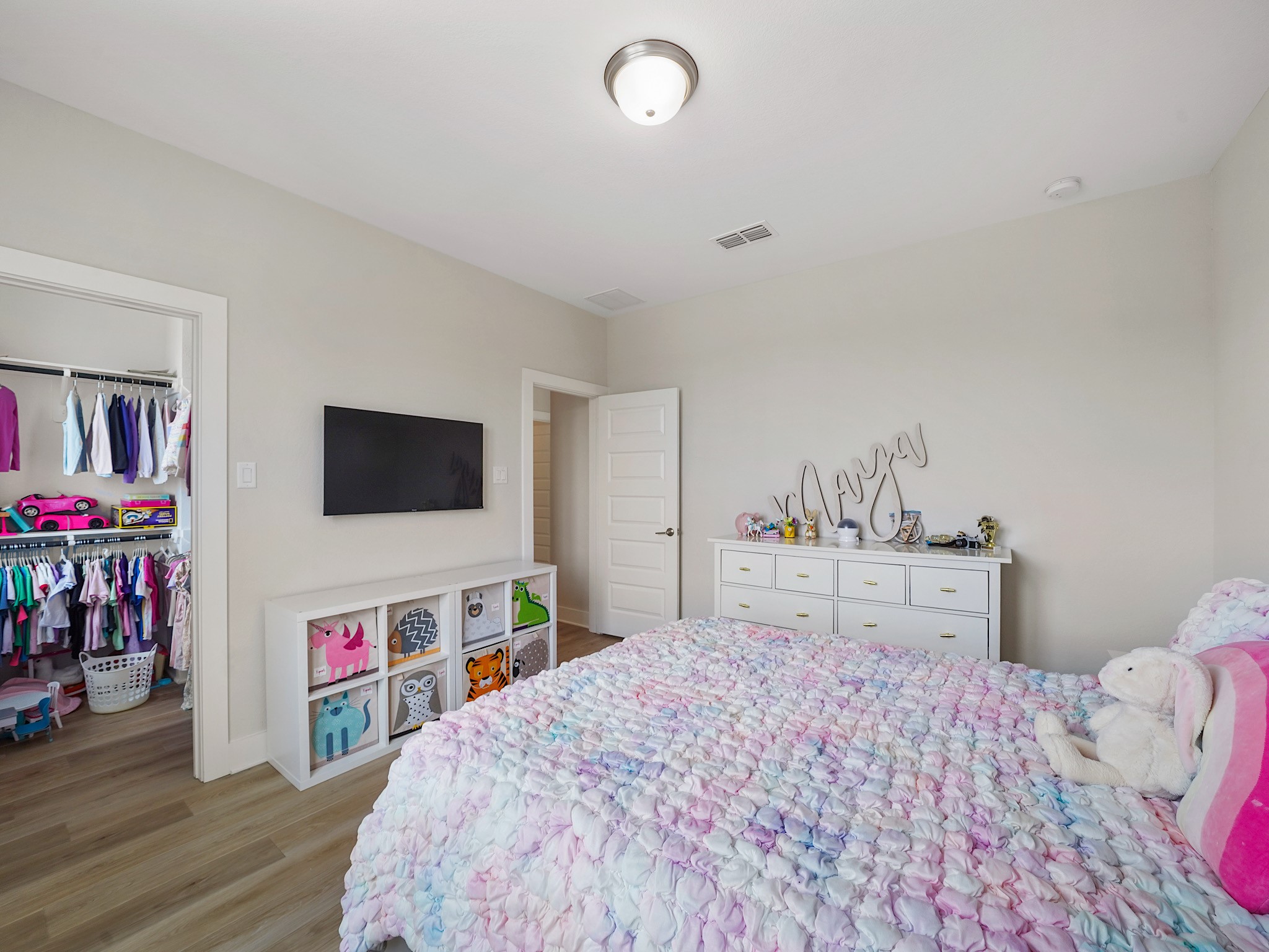 5802 Emerald Ranch Lane Fulshear, TX 77441 - Photo 40 of 45 Another view of the secondary bedroom showcases the flexible layout and comfortable proportions, providing space for sleeping, studying, and relaxing.