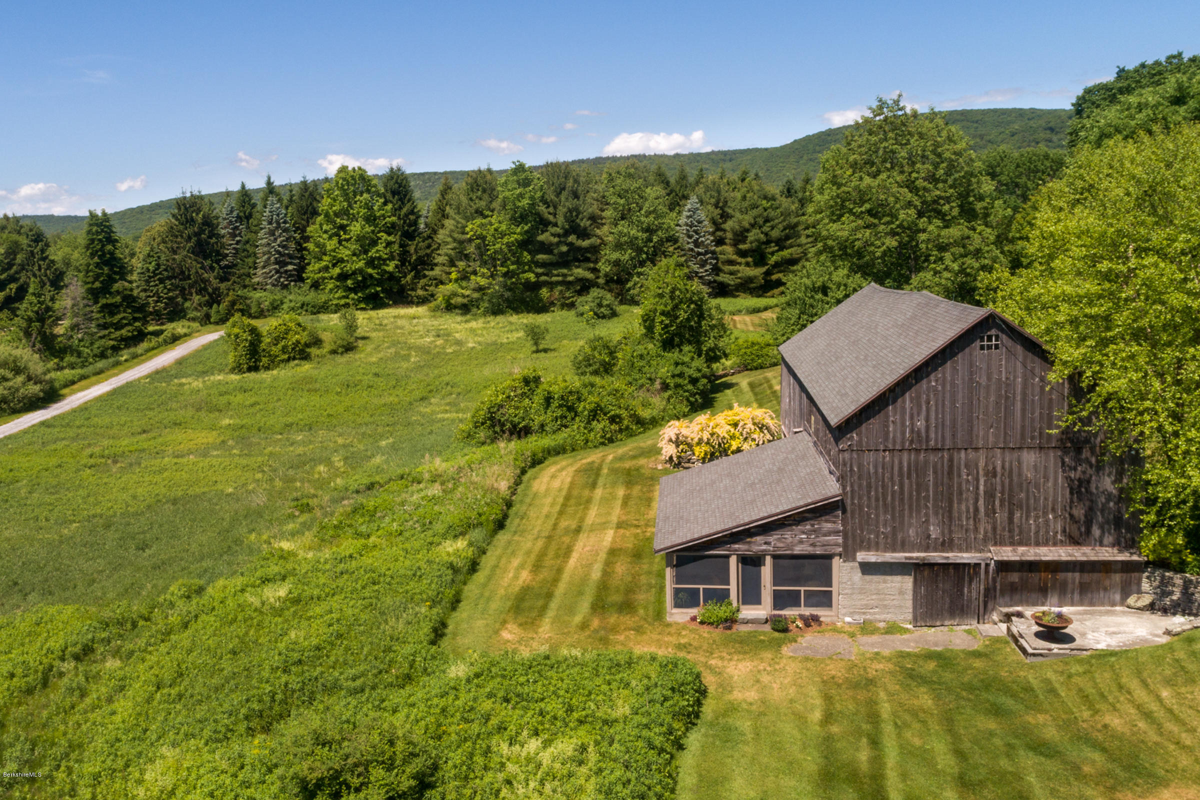 174 West Center Road West Stockbridge, MA 01266 - Photo 3 of 35 3 Aerial Barn 174-West-Center-Rd-107