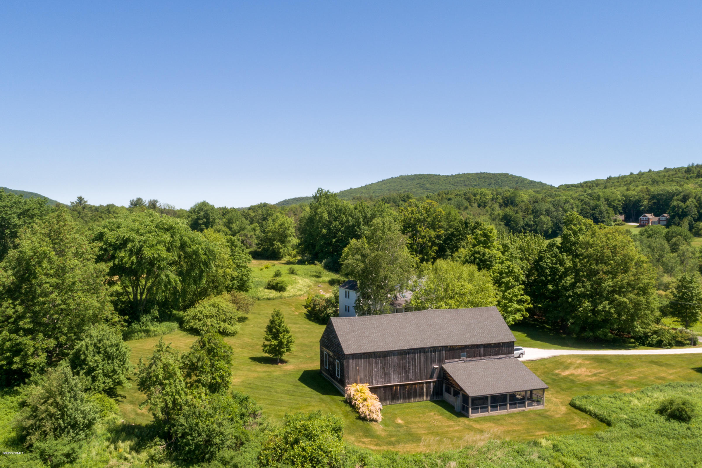174 West Center Road West Stockbridge, MA 01266 - Photo 26 of 35 26 Aerial barn 174-West-Center-Rd-106