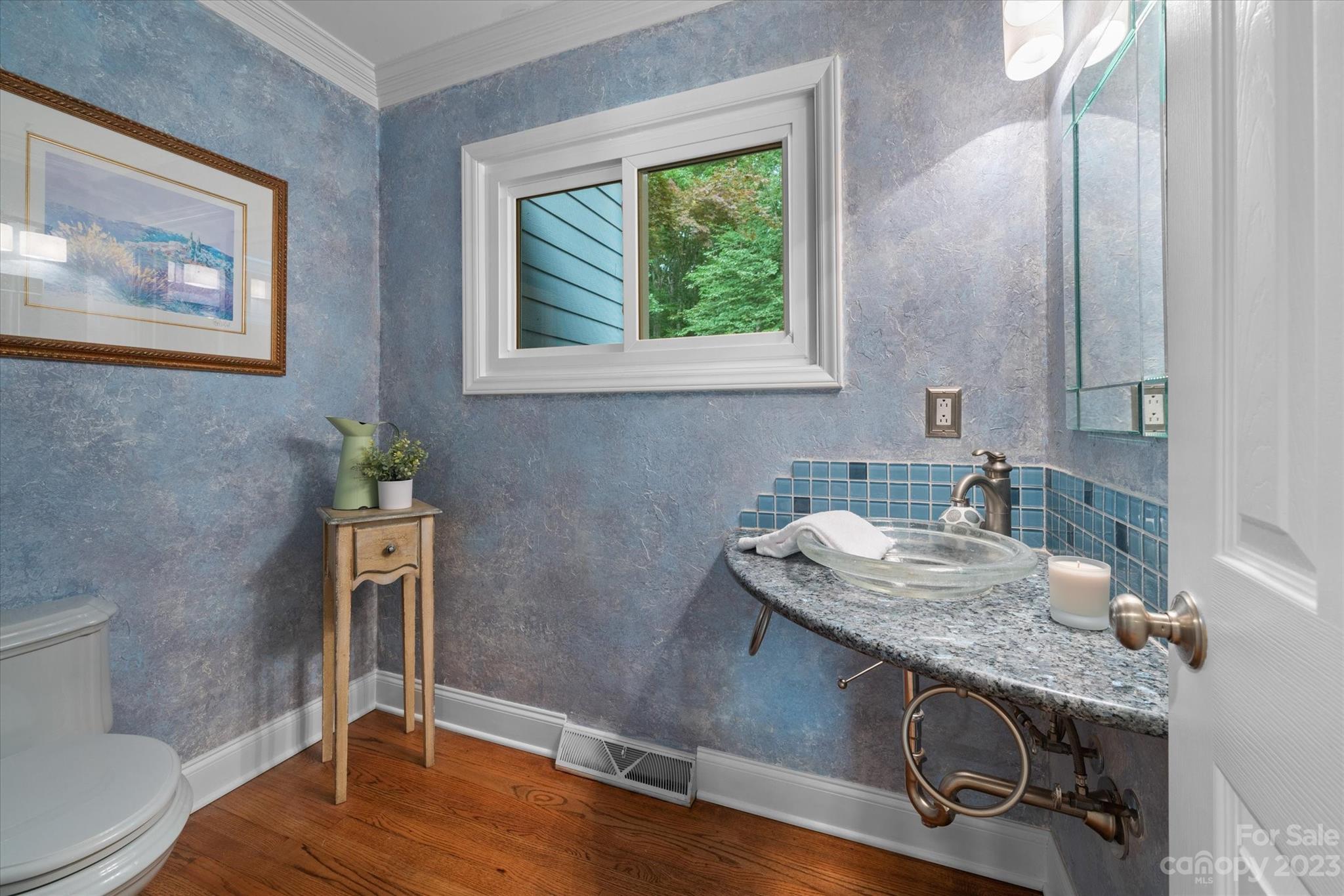 766 Eagle Road Waxhaw, NC 28173 - Photo 30 of 45 a bathroom with a granite countertop sink and a mirror