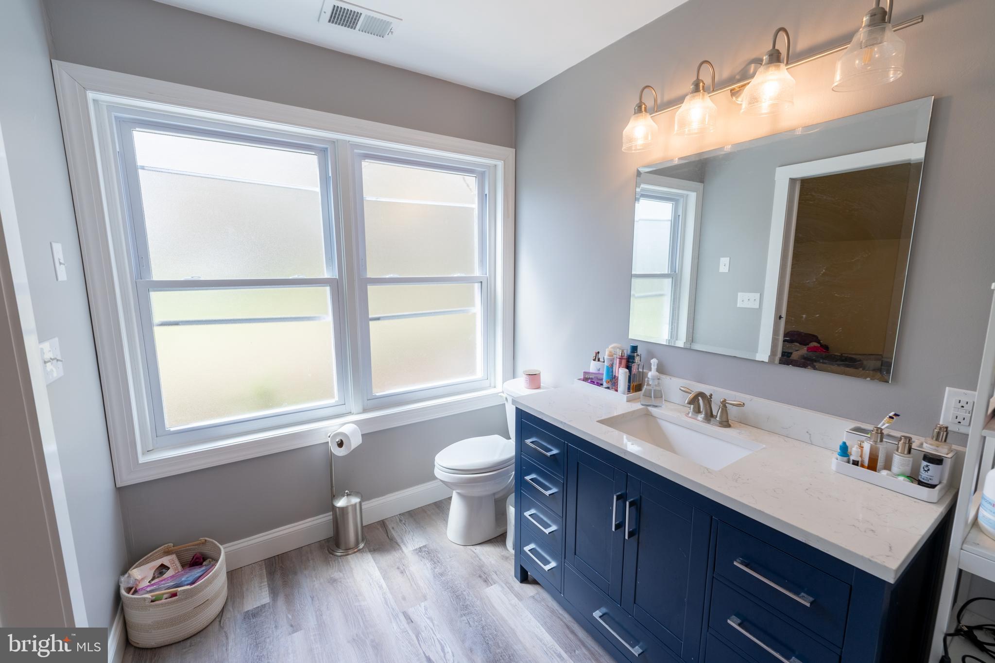 5727 Telegraph Road Elkton, MD 21921 - Photo 56 of 93 a bathroom with a double vanity sink toilet mirror and bathtub