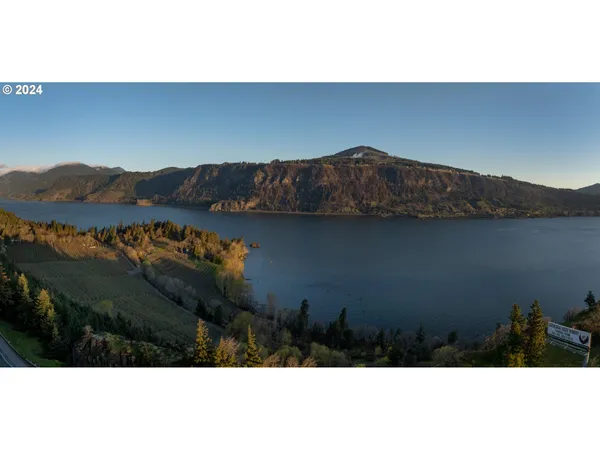 a view of lake and mountain
