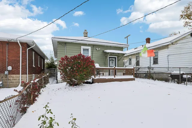 a view of a house with a patio