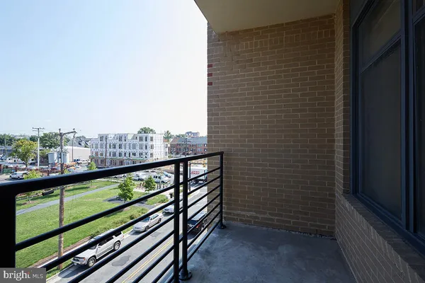 a front view of a building with street view