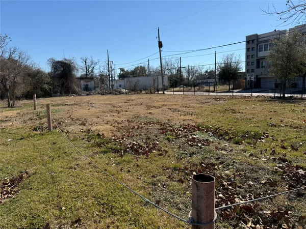 a view of a covered with trees