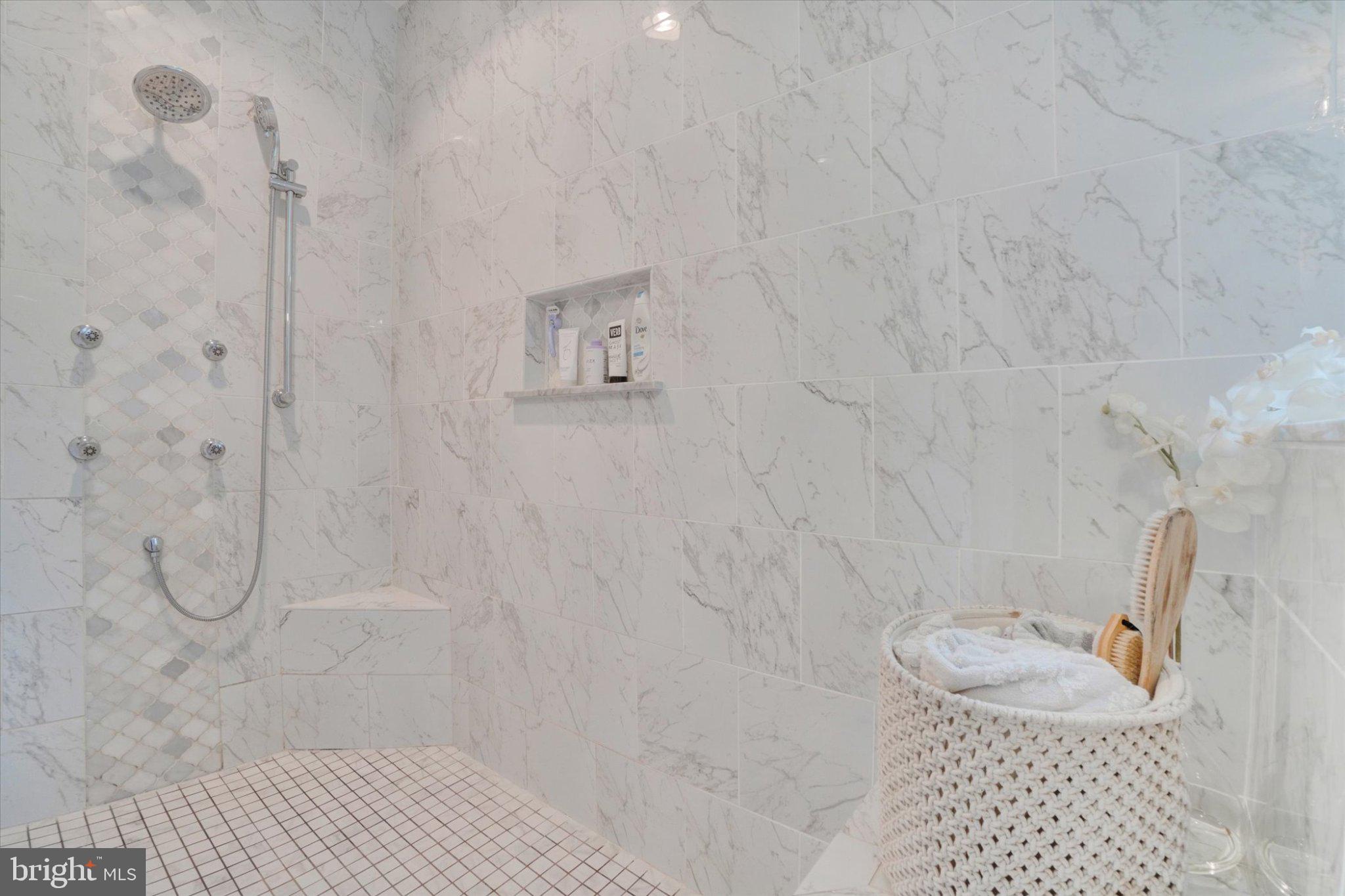 2811 Iron Stone Hill Road York, PA 17403 - Photo 21 of 60 Marble tiled walk-in shower with 4 body jets