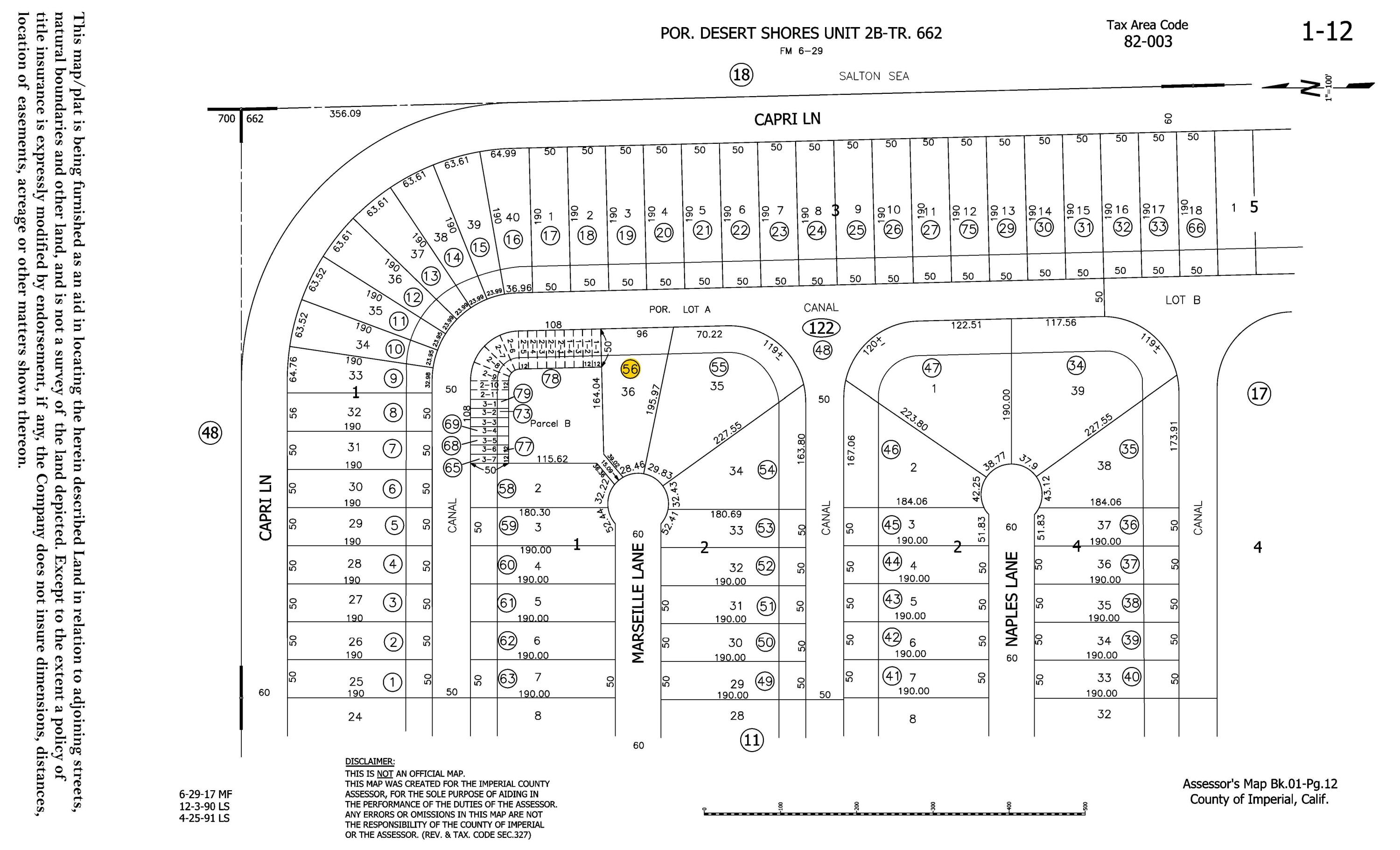 3778 Capri Road Thermal, CA 92274 - Photo 14 of 14 Plat Map