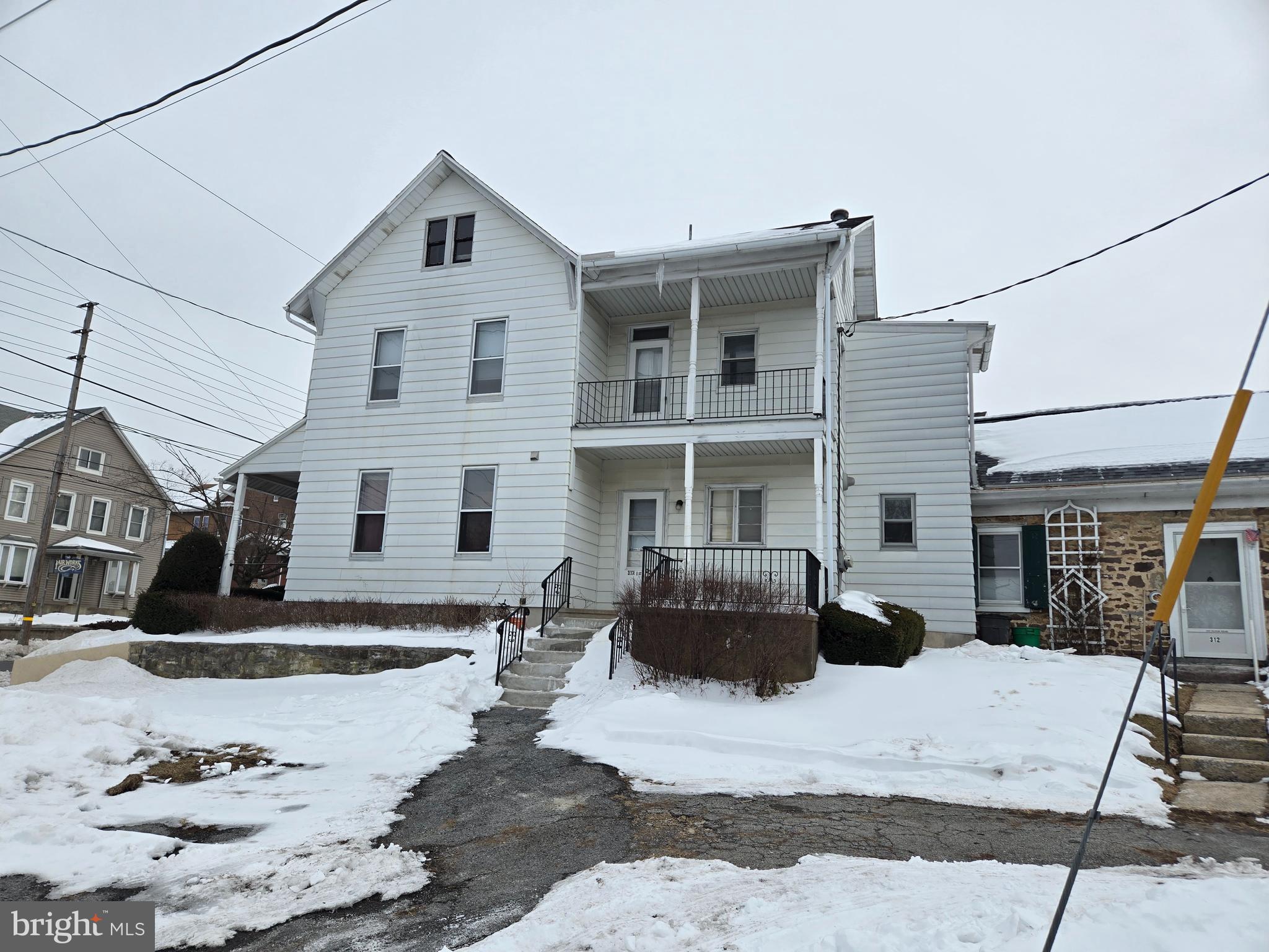 312 West Lancaster Avenue Shillington, PA 19607 - Photo 3 of 15 Right Side of Home Showing Second Floor Balcony