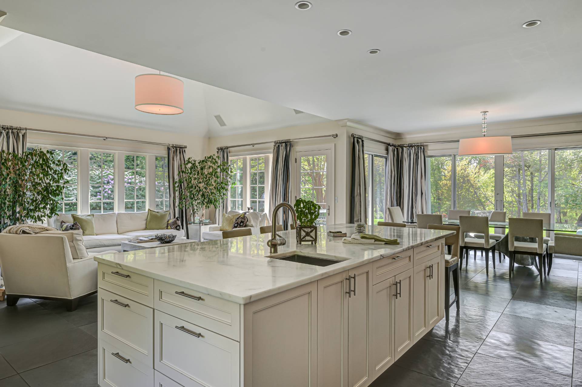 Undisclosed Address Remsenburg, NY 11960 - Photo 13 of 50 a open dining room with stainless steel appliances granite countertop a sink and view of living room