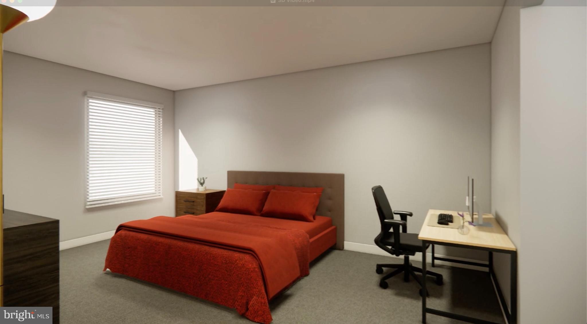 8007 Mandan Road, Unit 203 Greenbelt, MD 20770 - Photo 16 of 25 a bedroom with a bed and a desk