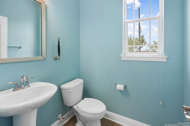 a view of backyard of house