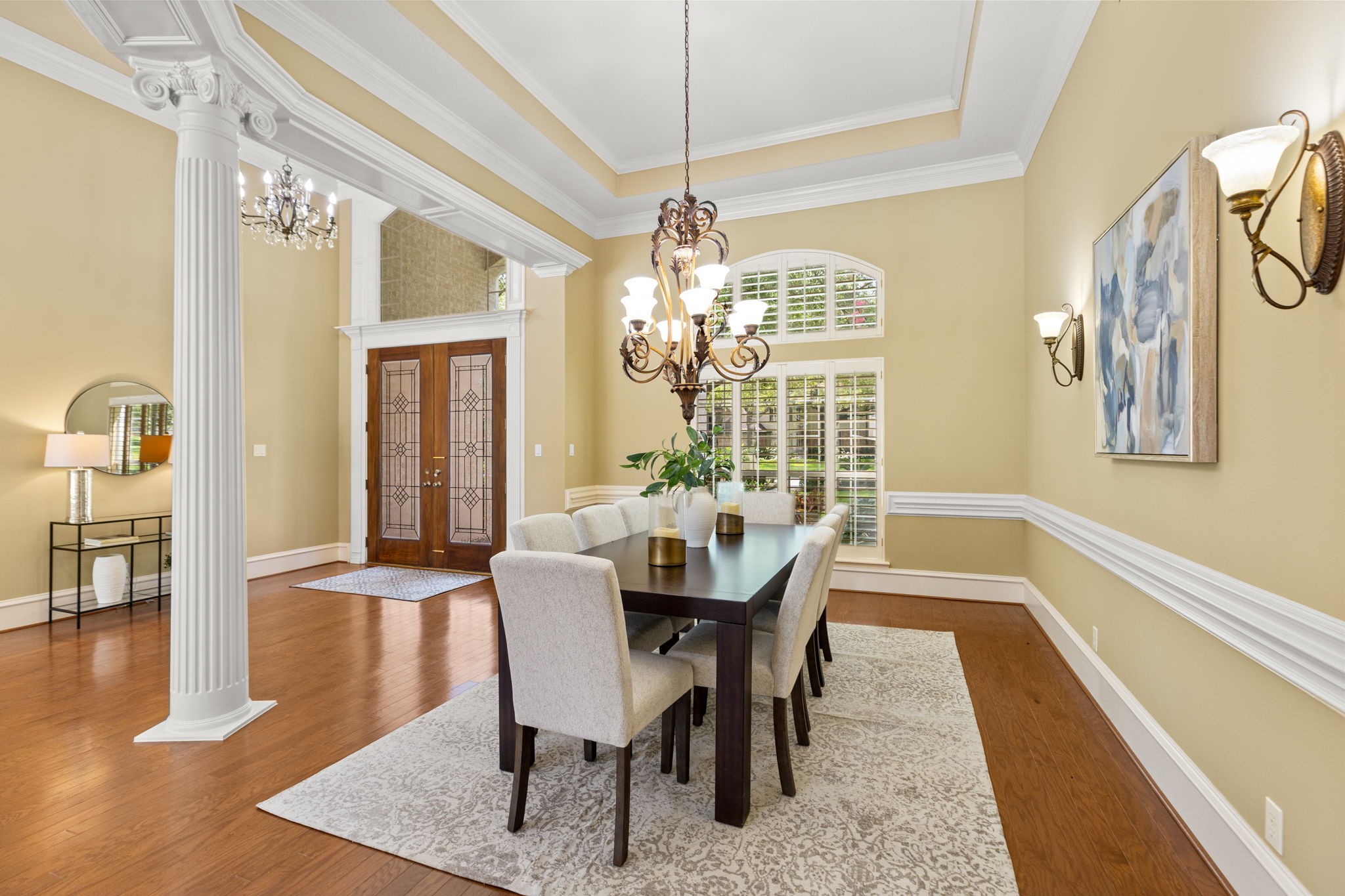 6610 Radley Drive Spring, TX 77379 - Photo 7 of 50 Formal dining seats 16+ easily for those holiday gatherings. High tray ceiling.