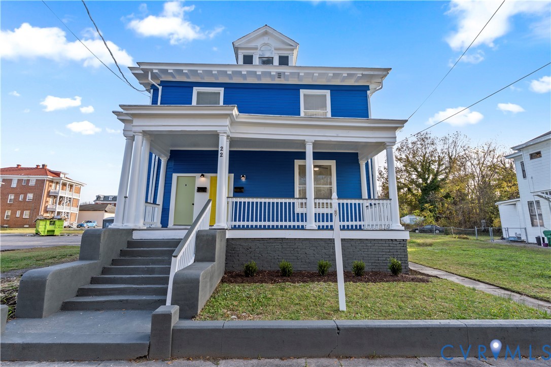 22 Corling Street Petersburg, VA 23803 - Photo 1 of 16 American foursquare style home featuring a porch a