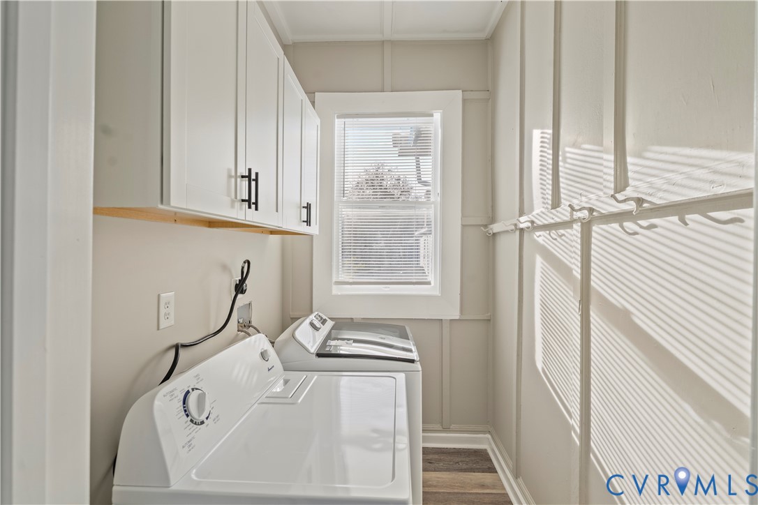 22 Corling Street Petersburg, VA 23803 - Photo 11 of 16 Laundry area featuring cabinet space, washing mach