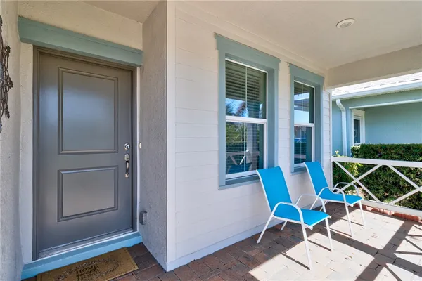 a view of an outdoor space with seating area