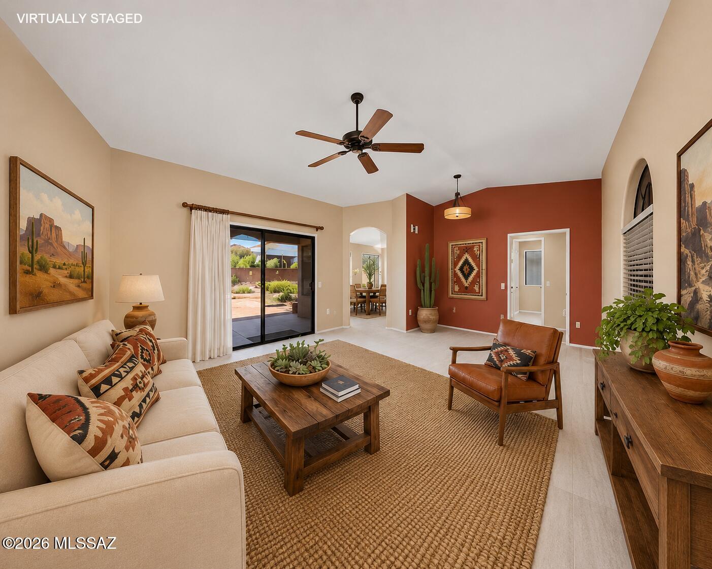 1029 East Rising Sun Drive Oro Valley, AZ 85755 - Photo 7 of 51 LIVING ROOM / DINING AREA